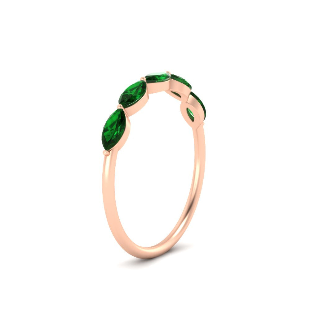 1-carat-horizontal-marquise-emerald-anniversary-band-in-rose-gold-FD9346MQBGEMGRANGLE3-1.00CT-NL-RG