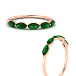 Load image into Gallery viewer, 1-carat-horizontal-marquise-emerald-anniversary-band-in-rose-gold-FD9346MQBGEMGRANGLE3-1.00CT-NL-RG
