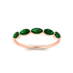 Load image into Gallery viewer, 1-carat-horizontal-marquise-emerald-anniversary-band-in-rose-gold-FD9346MQBGEMGRANGLE3-1.00CT-NL-RG
