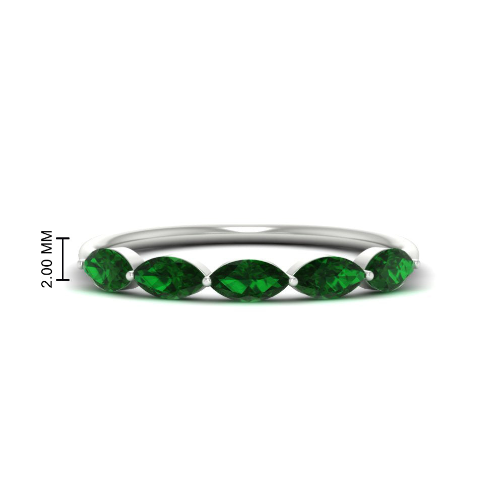 1-carat-horizontal-marquise-emerald-anniversary-band-in-white-gold-FD9346MQBGEMGRANGLE3-1.00CT-NL-WG