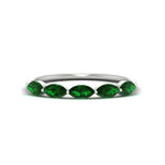 Load image into Gallery viewer, 1-carat-horizontal-marquise-emerald-anniversary-band-in-white-gold-FD9346MQBGEMGRANGLE3-1.00CT-NL-WG
