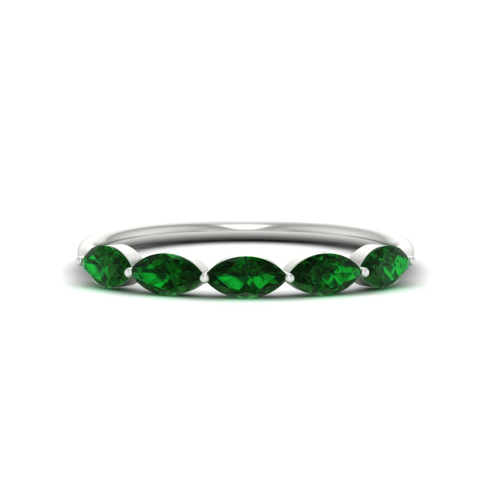 1-carat-horizontal-marquise-emerald-anniversary-band-in-white-gold-FD9346MQBGEMGRANGLE3-1.00CT-NL-WG
