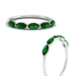 Load image into Gallery viewer, 1-carat-horizontal-marquise-emerald-anniversary-band-in-white-gold-FD9346MQBGEMGRANGLE3-1.00CT-NL-WG
