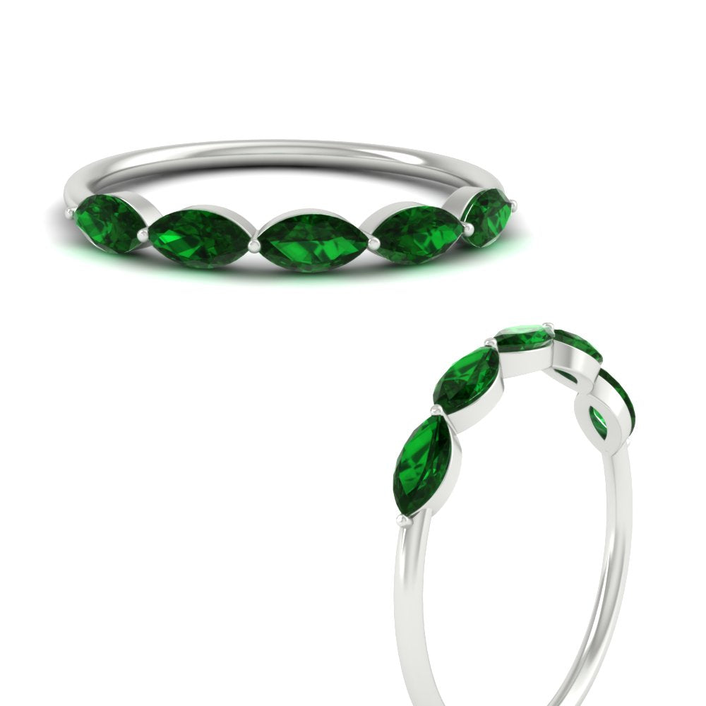 1-carat-horizontal-marquise-emerald-anniversary-band-in-white-gold-FD9346MQBGEMGRANGLE3-1.00CT-NL-WG