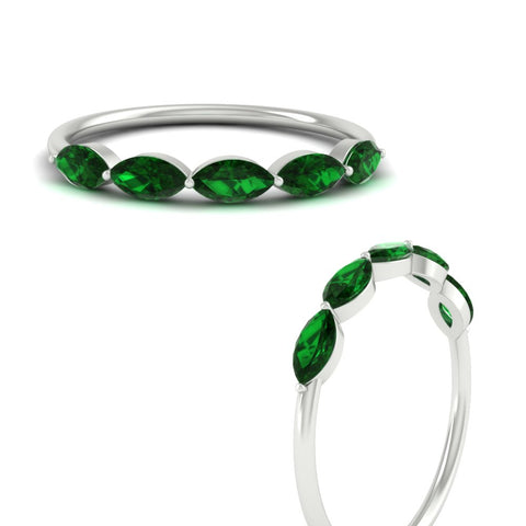 1-carat-horizontal-marquise-emerald-anniversary-band-in-white-gold-FD9346MQBGEMGRANGLE3-1.00CT-NL-WG