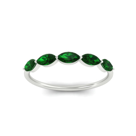 1-carat-horizontal-marquise-emerald-anniversary-band-in-white-gold-FD9346MQBGEMGRANGLE3-1.00CT-NL-WG