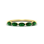 Load image into Gallery viewer, 1-carat-horizontal-marquise-emerald-anniversary-band-in-yellow-gold-FD9346MQBGEMGRANGLE3-1.00CT-NL-YG
