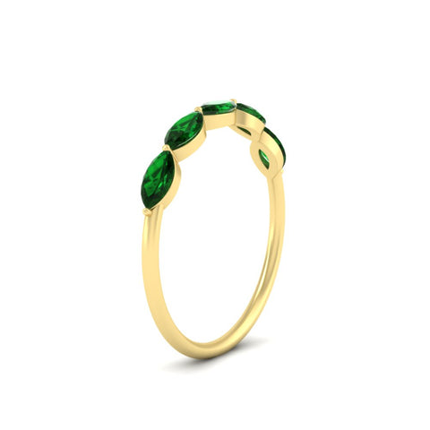 1-carat-horizontal-marquise-emerald-anniversary-band-in-yellow-gold-FD9346MQBGEMGRANGLE3-1.00CT-NL-YG