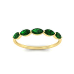 Load image into Gallery viewer, 1-carat-horizontal-marquise-emerald-anniversary-band-in-yellow-gold-FD9346MQBGEMGRANGLE3-1.00CT-NL-YG
