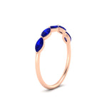Load image into Gallery viewer, 1-carat-horizontal-marquise-sapphire-anniversary-band-in-rose-gold-FD9346MQBGSABLANGLE3-1.00CT-NL-RG
