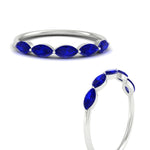 Load image into Gallery viewer, 1-carat-horizontal-marquise-sapphire-anniversary-band-in-white-gold-FD9346MQBGSABLANGLE3-1.00CT-NL-WG
