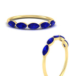 Load image into Gallery viewer, 1-carat-horizontal-marquise-sapphire-anniversary-band-in-yellow-gold-FD9346MQBGSABLANGLE3-1.00CT-NL-YG
