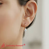 Load image into Gallery viewer, 1-carat-lever-back-pear-shape-diamond-earrings-in-rose-gold-fdear9225pe-1-ct-model