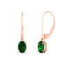Load image into Gallery viewer, 1-carat-leverback-oval-drop-dangle-emerald-earrings-in-rose-gold-fdear11236ovgemgrangle1-1.00ct-nl-rg.jpg?v=1765455492