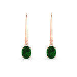Load image into Gallery viewer, 1-carat-leverback-oval-drop-dangle-emerald-earrings-in-rose-gold-fdear11236ovgemgrangle2-1.00ct-nl-rg.jpg?v=1765455492