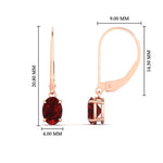 Load image into Gallery viewer, 1-carat-leverback-oval-drop-dangle-ruby-earrings-in-rose-gold-fdear11236ovgrudrangle4-1.00ct-nl-rg-hw.jpg?v=1765455492