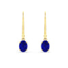 Load image into Gallery viewer, 1-carat-leverback-oval-drop-dangle-sapphire-earrings-in-yellow-gold-fdear11236ovgsablangle2-1.00ct-nl-yg.jpg?v=1765455492