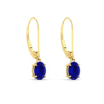 Load image into Gallery viewer, 1-carat-leverback-oval-drop-dangle-sapphire-earrings-in-yellow-gold-fdear11236ovgsablangle3-1.00ct-nl-yg.jpg?v=1765455491