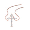 Load image into Gallery viewer, 1-carat-marquise-diamond-cross-pendant-in-rose-gold-FDPD10872-NL-RG