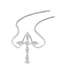 Load image into Gallery viewer, 1-carat-marquise-diamond-cross-pendant-in-white-gold-FDPD10872-NL-WG