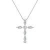 Load image into Gallery viewer, 1-carat-marquise-diamond-cross-pendant-in-white-gold-FDPD10872ANGLE1-NL-WG
