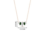 Load image into Gallery viewer, 1-carat-marquise-graduating-diamond-pendant-with-emerald-in-FD-NK11130GEMGR-1.00CT-NL-RG
