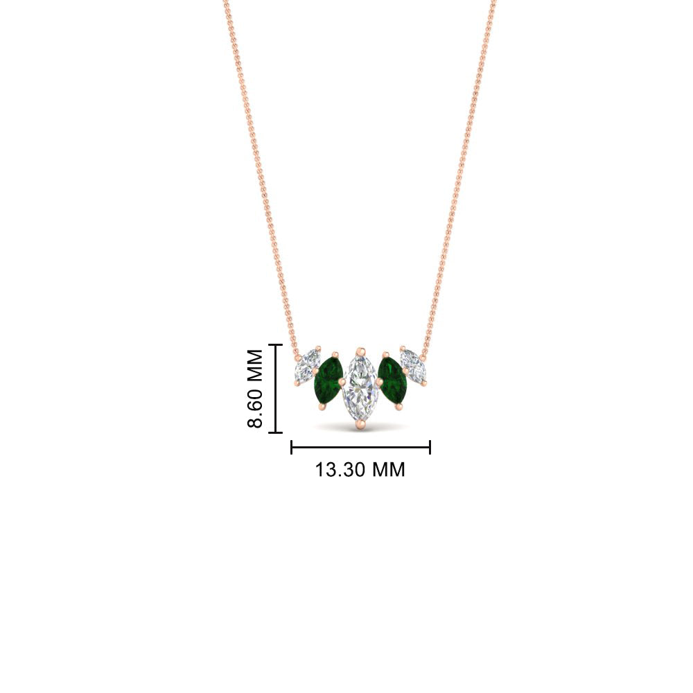 1-carat-marquise-graduating-diamond-pendant-with-emerald-in-FD-NK11130GEMGR-1.00CT-NL-RG