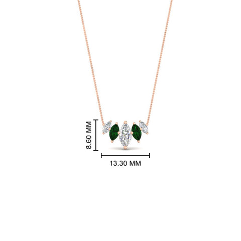 1-carat-marquise-graduating-diamond-pendant-with-emerald-in-FD-NK11130GEMGR-1.00CT-NL-RG
