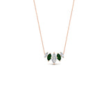 Load image into Gallery viewer, 1-carat-marquise-graduating-diamond-pendant-with-emerald-in-FD-NK11130GEMGR-1.00CT-NL-RG
