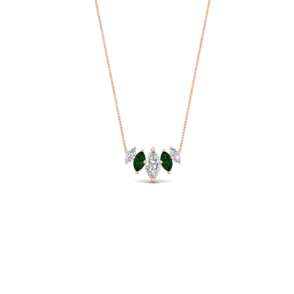 1-carat-marquise-graduating-diamond-pendant-with-emerald-in-FD-NK11130GEMGR-1.00CT-NL-RG