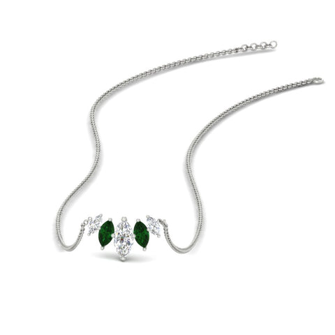 1-carat-marquise-graduating-diamond-pendant-with-emerald-in-FD-NK11130GEMGR-1.00CT-NL-WG