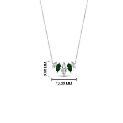 1-carat-marquise-graduating-diamond-pendant-with-emerald-in-FD-NK11130GEMGR-1.00CT-NL-WG