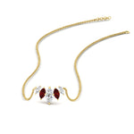 Load image into Gallery viewer, 1-carat-marquise-graduating-diamond-pendant-with-ruby-in-FD-NK11130GRUDR-1.00CT-NL-YG
