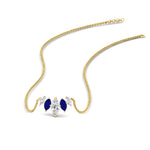 Load image into Gallery viewer, 1-carat-marquise-graduating-diamond-pendant-with-sapphire-in-FD-NK11130GSABL-1.00CT-NL-YG

