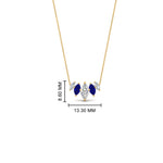 Load image into Gallery viewer, 1-carat-marquise-graduating-diamond-pendant-with-sapphire-in-FD-NK11130GSABL-1.00CT-NL-YG
