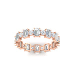 Load image into Gallery viewer, 1 Carat Mixed Shape Emerald And Round Diamond Eternity Band
