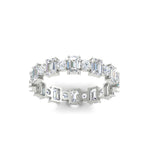 Load image into Gallery viewer, 1 Carat Mixed Shape Emerald And Round Diamond Eternity Band

