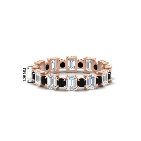 1 Carat Mixed Shape Emerald And Round Diamond Eternity Band