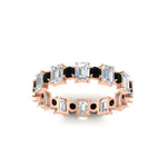 Load image into Gallery viewer, 1 Carat Mixed Shape Emerald And Round Diamond Eternity Band
