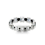 Load image into Gallery viewer, 1 Carat Mixed Shape Emerald And Round Diamond Eternity Band
