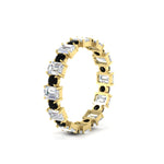 Load image into Gallery viewer, 1 Carat Mixed Shape Emerald And Round Diamond Eternity Band
