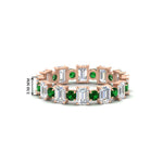 Load image into Gallery viewer, 1 Carat Mixed Shape Emerald And Round Diamond Eternity Band
