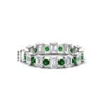 Load image into Gallery viewer, 1 Carat Mixed Shape Emerald And Round Diamond Eternity Band
