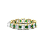 Load image into Gallery viewer, 1 Carat Mixed Shape Emerald And Round Diamond Eternity Band
