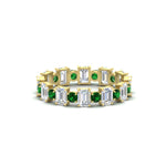 Load image into Gallery viewer, 1 Carat Mixed Shape Emerald And Round Diamond Eternity Band
