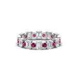 Load image into Gallery viewer, 1 Carat Mixed Shape Emerald And Round Diamond Eternity Band
