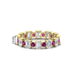 Load image into Gallery viewer, 1 Carat Mixed Shape Emerald And Round Diamond Eternity Band

