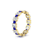 Load image into Gallery viewer, 1 Carat Mixed Shape Emerald And Round Diamond Eternity Band
