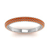 Load image into Gallery viewer, 1-carat-orange-sapphire-micro-pave-eternity-band-in-white-gold-FD-EWB9202GSAOR-NL-WG-GS