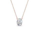 Load image into Gallery viewer, Oval 4 Prong Solitaire Pendant
